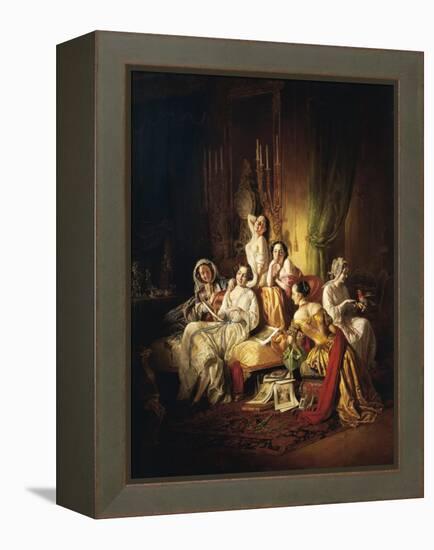 Girls after the Dance, 1850-Juan de Flandes-Framed Premier Image Canvas