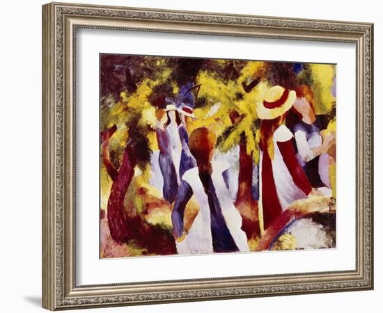 Girls Among Trees-Auguste Macke-Framed Giclee Print