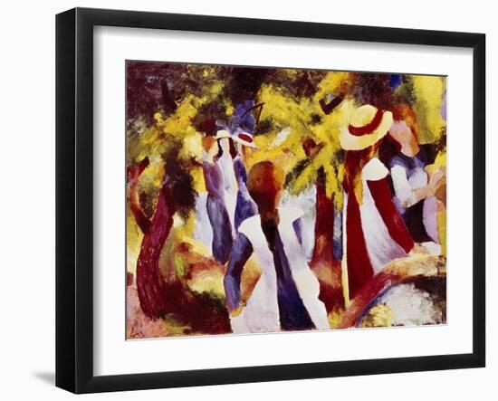 Girls Among Trees-Auguste Macke-Framed Giclee Print