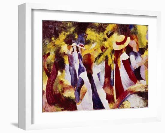 Girls Among Trees-Auguste Macke-Framed Giclee Print