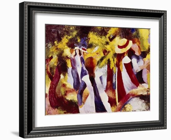 Girls Among Trees-Auguste Macke-Framed Giclee Print