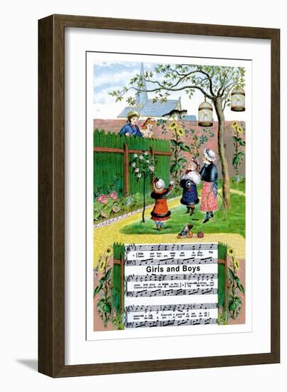 Girls and Boys, c.1885-Walter Crane-Framed Art Print