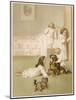 Girls and Dogs at Bedtime-Helena J Maguire-Mounted Art Print