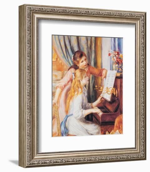 Girls at the Piano-Pierre-Auguste Renoir-Framed Art Print