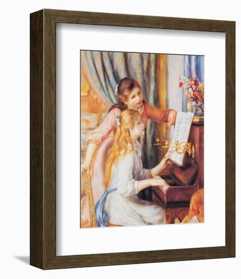 Girls at the Piano-Pierre-Auguste Renoir-Framed Art Print