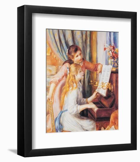 Girls at the Piano-Pierre-Auguste Renoir-Framed Art Print