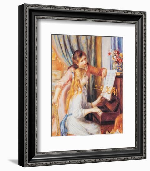 Girls at the Piano-Pierre-Auguste Renoir-Framed Art Print