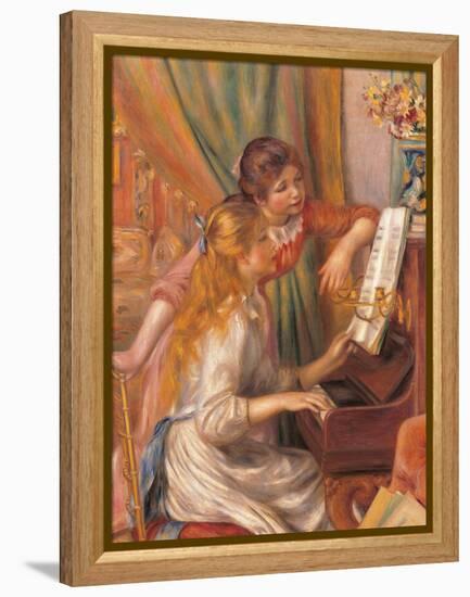 Girls at the Piano-Pierre-Auguste Renoir-Framed Premier Image Canvas