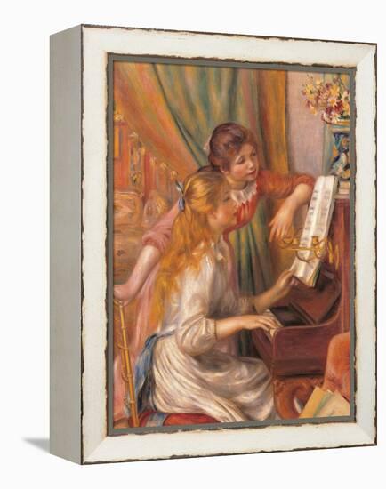 Girls at the Piano-Pierre-Auguste Renoir-Framed Premier Image Canvas