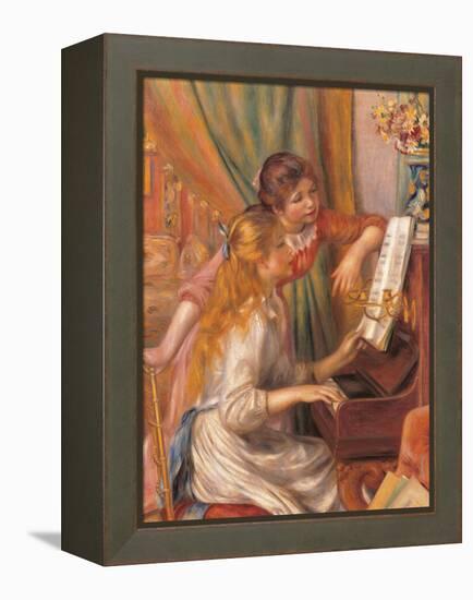 Girls at the Piano-Pierre-Auguste Renoir-Framed Premier Image Canvas