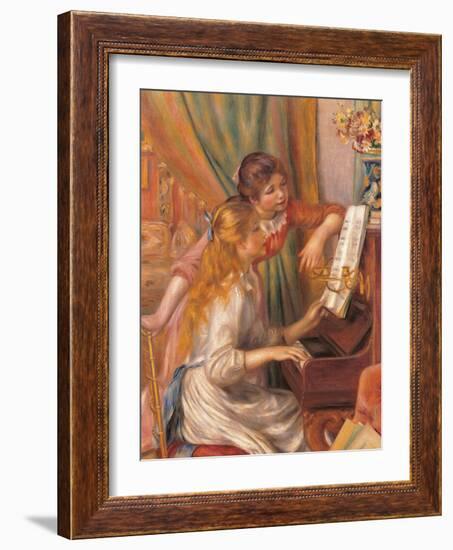 Girls at the Piano-Pierre-Auguste Renoir-Framed Giclee Print