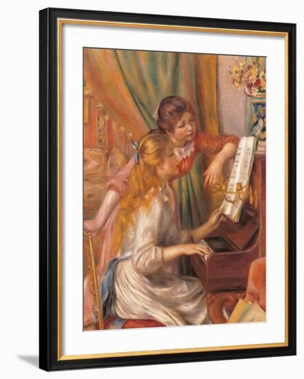 Girls at the Piano-Pierre-Auguste Renoir-Framed Giclee Print