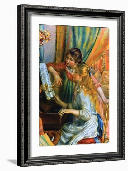 Girls At The Piano-Pierre-Auguste Renoir-Framed Art Print