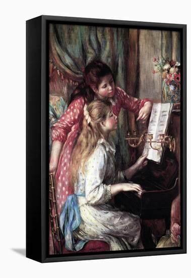 Girls at the Piano-Pierre-Auguste Renoir-Framed Stretched Canvas