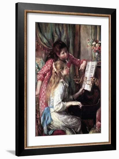 Girls at the Piano-Pierre-Auguste Renoir-Framed Art Print