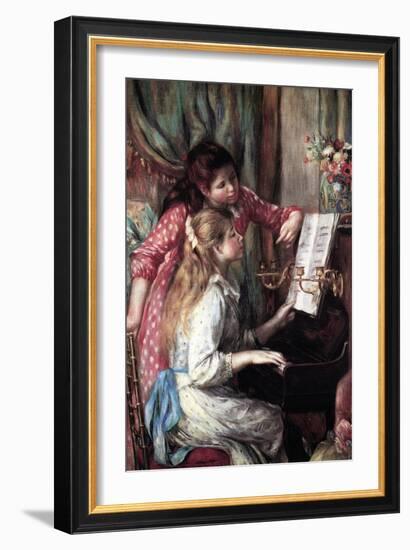 Girls at the Piano-Pierre-Auguste Renoir-Framed Art Print