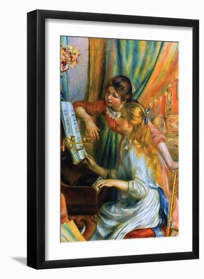 Girls at the Piano-Pierre-Auguste Renoir-Framed Art Print