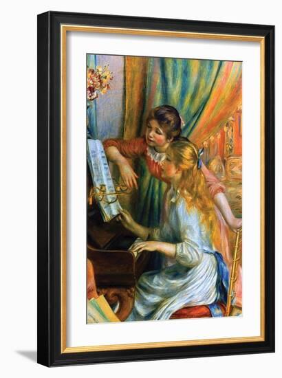 Girls at the Piano-Pierre-Auguste Renoir-Framed Art Print