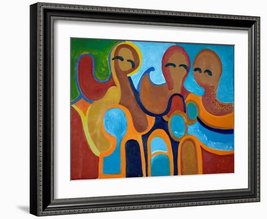 Girls at the Riverside, 2009-Jan Groneberg-Framed Giclee Print