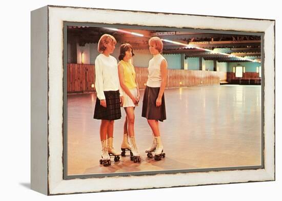 Girls at the Roller Rink-null-Framed Stretched Canvas