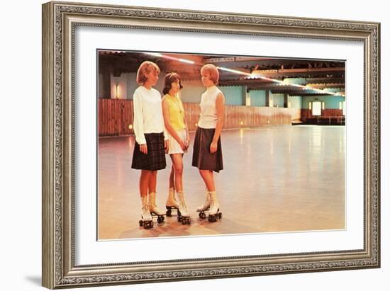 Girls at the Roller Rink-null-Framed Art Print