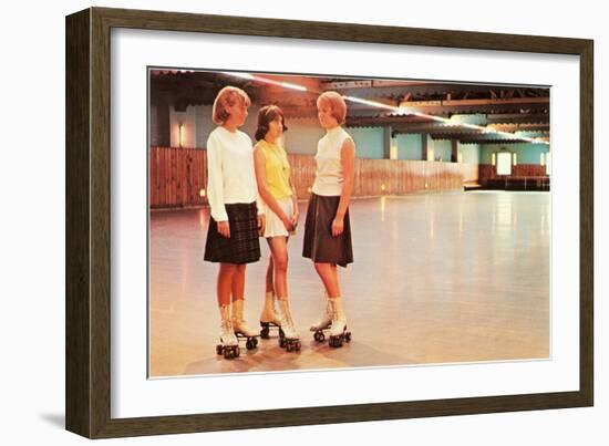 Girls at the Roller Rink-null-Framed Art Print