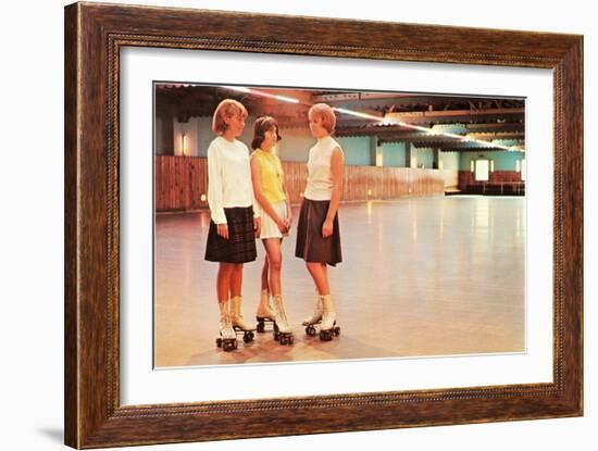 Girls at the Roller Rink-null-Framed Art Print