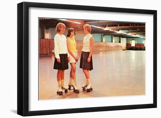 Girls at the Roller Rink-null-Framed Art Print