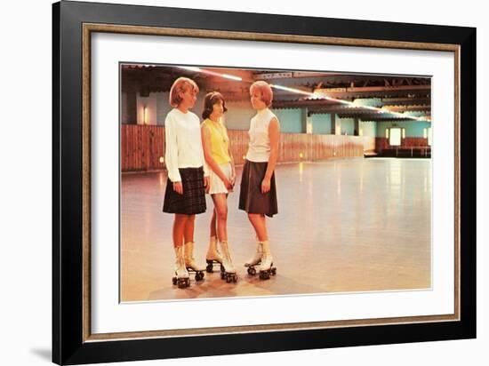 Girls at the Roller Rink-null-Framed Art Print