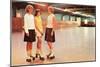 Girls at the Roller Rink-null-Mounted Art Print