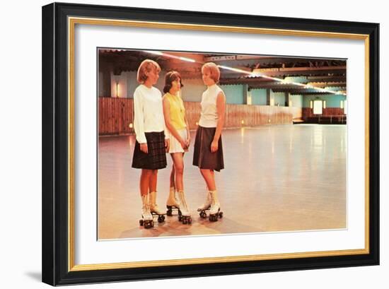 Girls at the Roller Rink-null-Framed Art Print