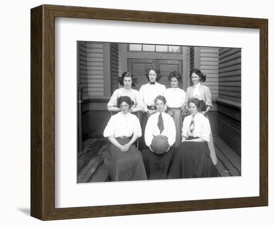 Girls' Basketball Team, Central School, Seattle (May 1909)-Ashael Curtis-Framed Giclee Print