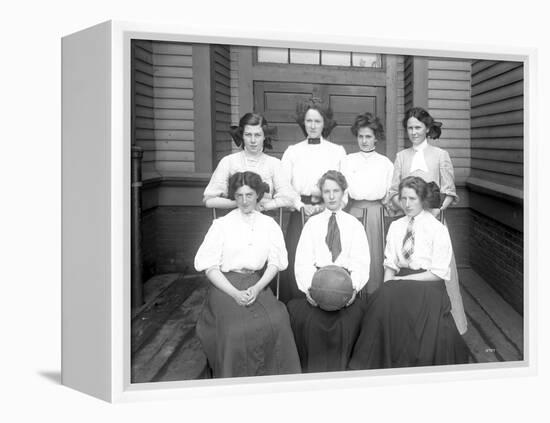 Girls' Basketball Team, Central School, Seattle (May 1909)-Ashael Curtis-Framed Premier Image Canvas