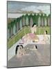 Girls Bathing, Pahari Style, Kangra School, Himachel Pradesh, 18th Century-null-Mounted Giclee Print