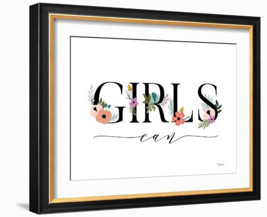 Girls Can Floral 2-Gigi Louise-Framed Art Print