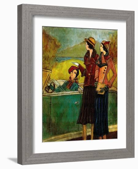 Girls & Cars I-Danielle Harrington-Framed Art Print