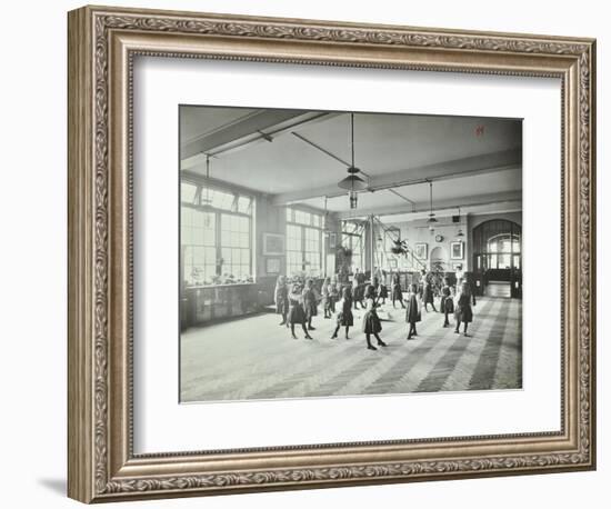 Girls Dancing around a Maypole, Hugon Road School, Fulham, London, 1907-null-Framed Photographic Print