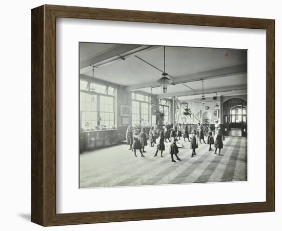 Girls Dancing around a Maypole, Hugon Road School, Fulham, London, 1907-null-Framed Photographic Print