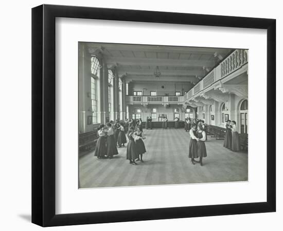 Girls Dancing in the Assembly Hall, Clapham Secondary School, London, 1910-null-Framed Photographic Print