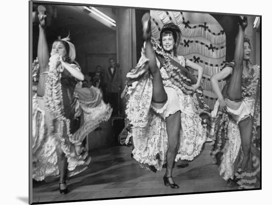 Girls Dancing the Can-Can at Baltarbarin Nightclub in Paris-null-Mounted Photographic Print