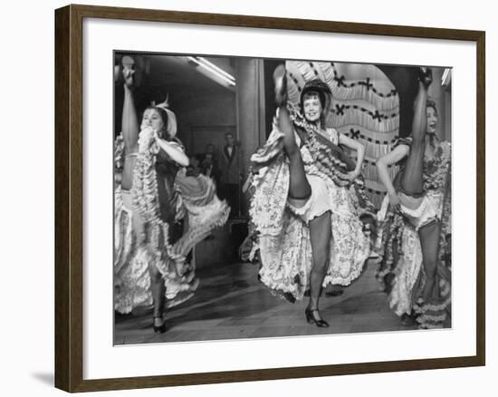 Girls Dancing the Can-Can at Baltarbarin Nightclub in Paris--Framed Photographic Print