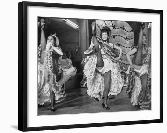 Girls Dancing the Can-Can at Baltarbarin Nightclub in Paris--Framed Photographic Print