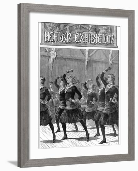 Girls Doing Gymnastics, 1884-null-Framed Photographic Print