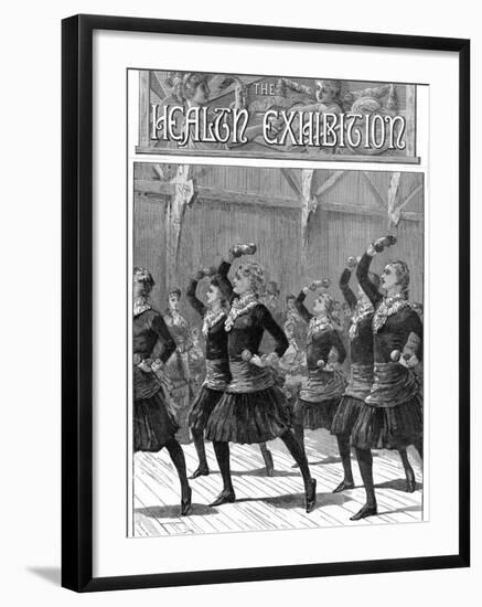 Girls Doing Gymnastics, 1884-null-Framed Photographic Print