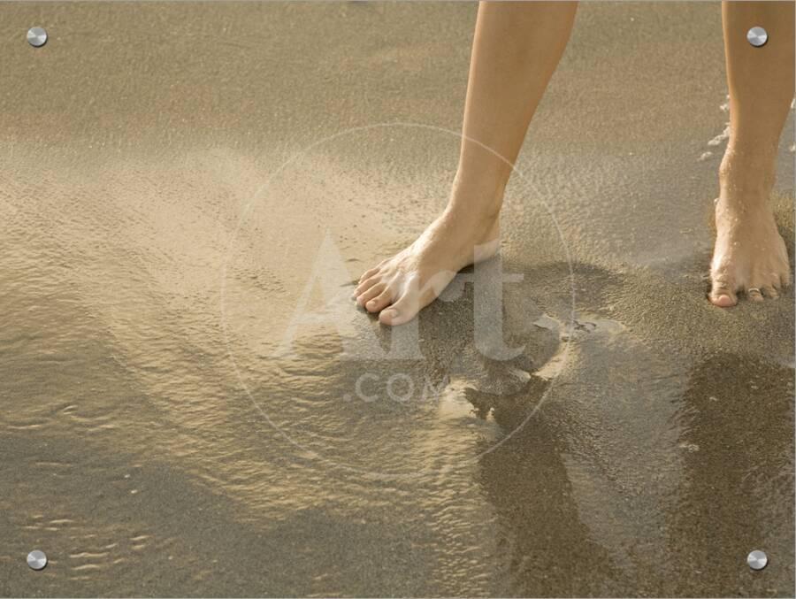 Girls Feet In Ocean Top View Art On Acrylic D J Art Com