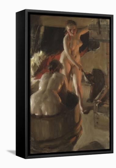 Girls from Dalarna Having a Bath, 1908-Anders Leonard Zorn-Framed Premier Image Canvas