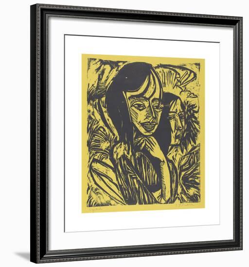 Girls from Fehmarn-Ernst Ludwig Kirchner-Framed Premium Giclee Print