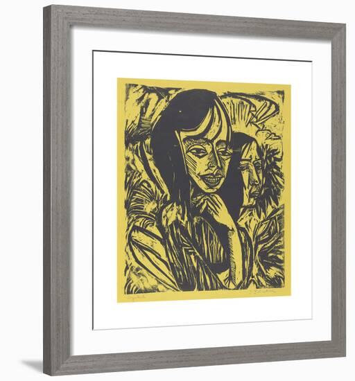 Girls from Fehmarn-Ernst Ludwig Kirchner-Framed Premium Giclee Print