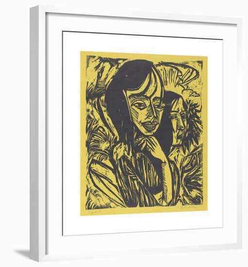 Girls from Fehmarn-Ernst Ludwig Kirchner-Framed Premium Giclee Print