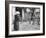 Girls Gathering in the Courtyard of the Mission, Nuns Nearby-null-Framed Photographic Print